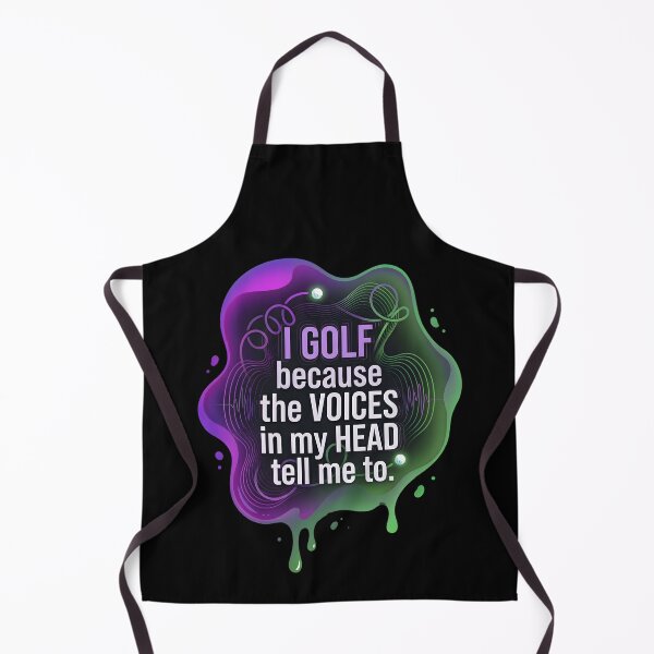 Item preview, I golf because the voices in my head tell me to | Golf designed and sold by SocialStaticz.