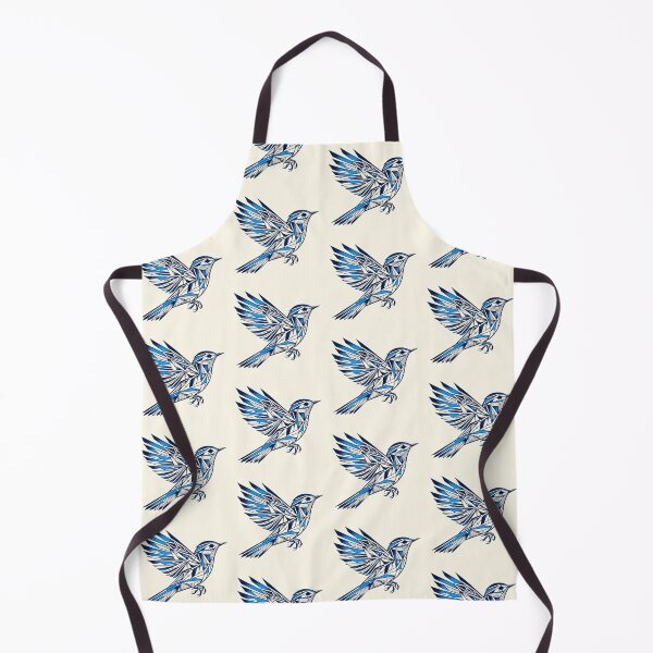 Item preview, Geometric Blue Bird in Flight Artwork designed and sold by NivyasArtistry.