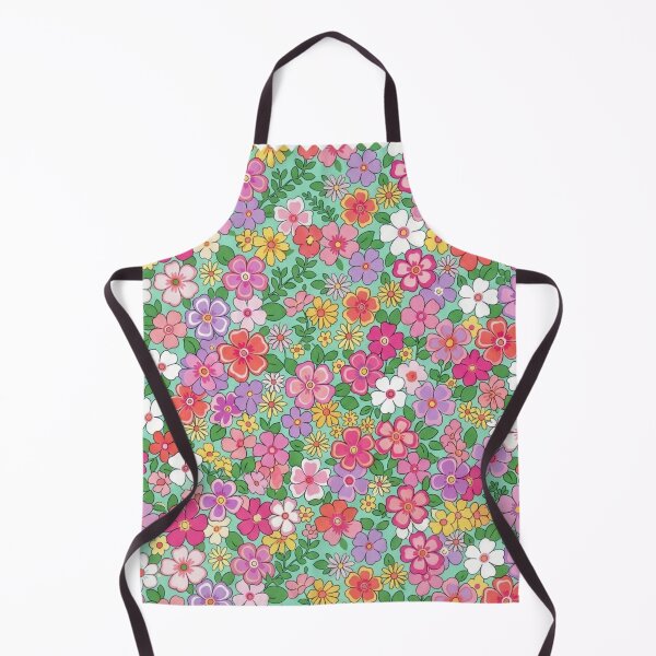 Item preview, Whimsical Pastel Ditsy Floral Pattern on Mint Aqua designed and sold by BLUESKY11a.