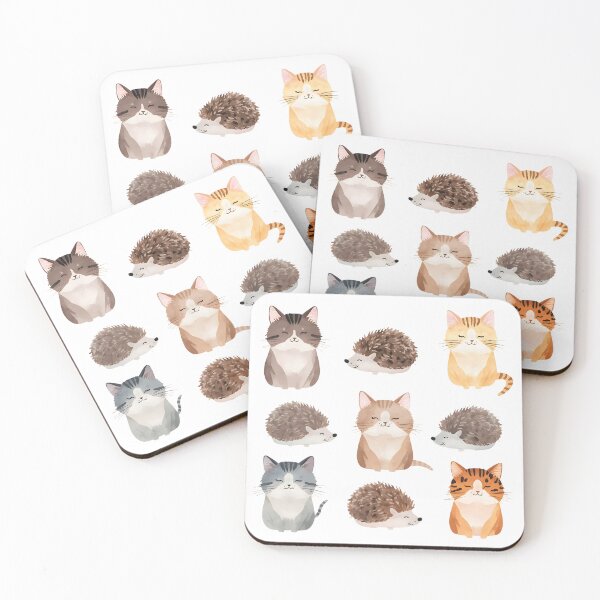Item preview, Cats and hedgehogs designed and sold by uunaa.