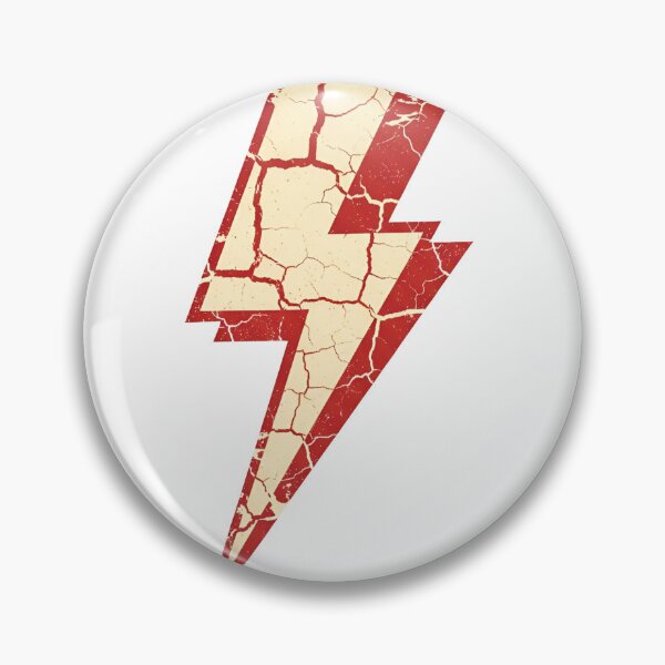 Item preview, a cracked and peeling lightning bolt sticker on a dark surface designed and sold by VerizalShop.