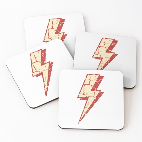 Item preview, a cracked and peeling lightning bolt sticker on a dark surface designed and sold by VerizalShop.