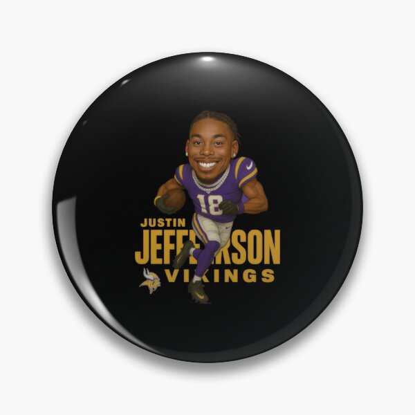 Item preview, Justin Jefferson Minnesota Vikings Caricature – Superstar Wide Receiver Artwork Amine0111 designed and sold by MarceloBozzano.