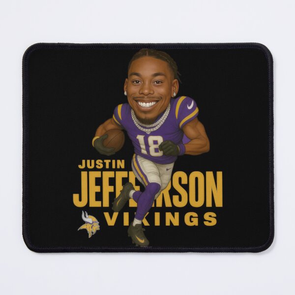 Item preview, Justin Jefferson Minnesota Vikings Caricature – Superstar Wide Receiver Artwork Amine0111 designed and sold by MarceloBozzano.