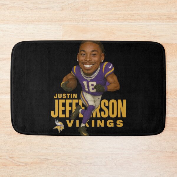 Item preview, Justin Jefferson Minnesota Vikings Caricature – Superstar Wide Receiver Artwork Amine0111 designed and sold by MarceloBozzano.