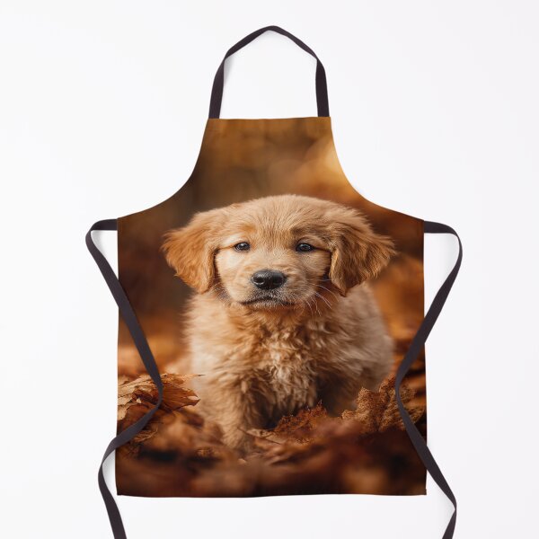 Item preview, Adorable Golden Retriever Puppy Fall Leaves Dog designed and sold by NicolasGlowArt.