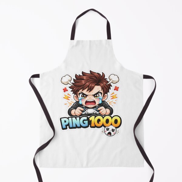 Item preview, Ping 1000 Gamer Sticker – Funny Gaming Lag Meme Crying Chibi Gamer Rage Sticker designed and sold by Sidra digital art 8277237.