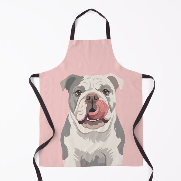Item preview, Grumpy English Bulldog Licking Nose Vector designed and sold by BrownHorse90s.