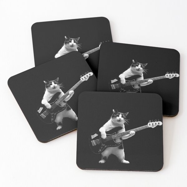 Item preview, The Atomic Bass Cat: Grunge Low-End Legend, Rhyth-Meow-th designed and sold by The Atomics.