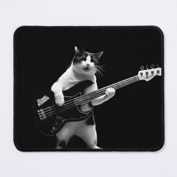 Item preview, The Atomic Bass Cat: Grunge Low-End Legend, Rhyth-Meow-th designed and sold by The Atomics.