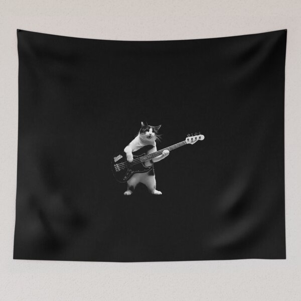 Item preview, The Atomic Bass Cat: Grunge Low-End Legend, Rhyth-Meow-th designed and sold by The Atomics.