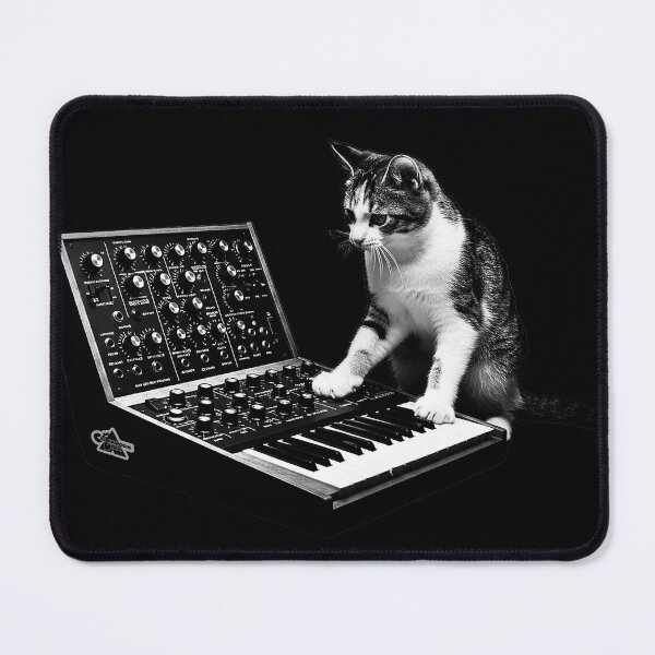 Item preview, Synth Cat: The Analog Maestro by A Clockwork Purr designed and sold by The Atomics.