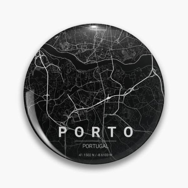 Artikelvorschau, Porto-Stadtplan als Kunstdruck | Minimalistischer Stadtplan in Schwarz | Wandposter für Porto entworfen und verkauft von Lovely Maps.