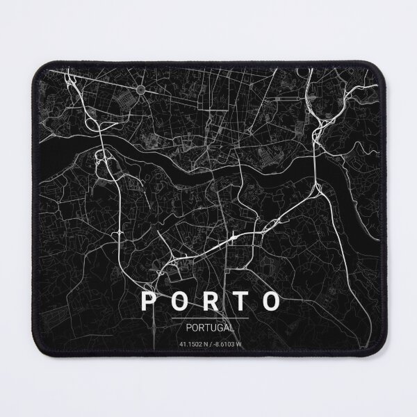 Item preview, Porto Map Print | Minimalist Noir City Map | Porto Wall Art Poster designed and sold by Lovely Maps.