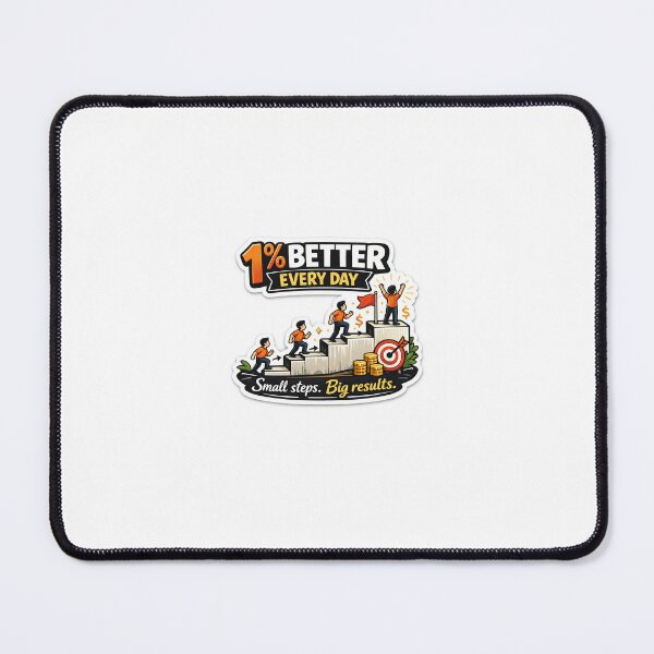 Item preview, 1% Better Every Day – Motivational Growth Sticker designed and sold by Wander Pop Studio.