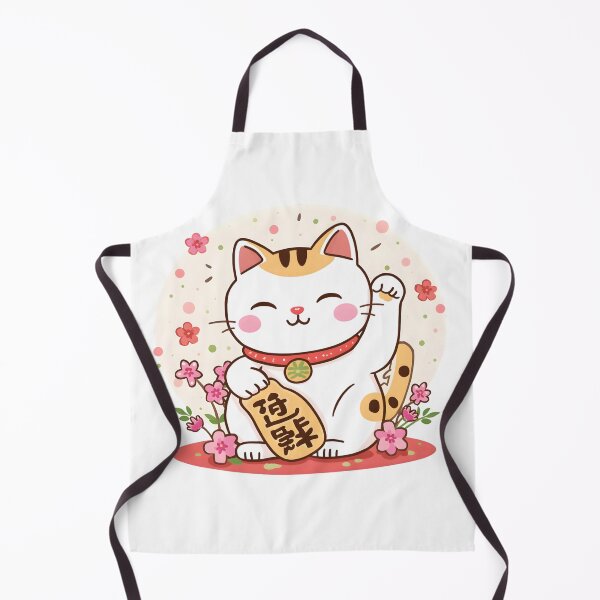 Item preview, Cat Maneki-neko with sakura designed and sold by uunaa.