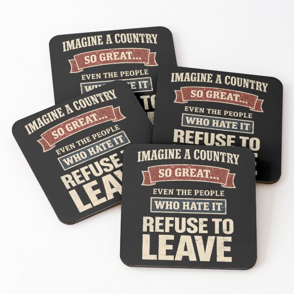 Item preview, Imagine a Country So Great Unisex TShirt, even the people who hate it refuse to leave tee, Patriotic Statement Shirt, Dads Gift, Fathers Day  designed and sold by THREE LITTLE BEANS.