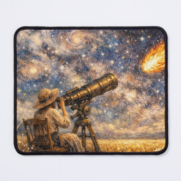 Item preview, Girl with Telescope and Falling Star designed and sold by M-Y-A-R-T-.