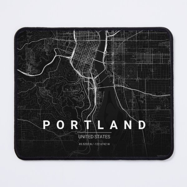 Item preview, Portland Map Print | Minimalist Noir City Map | Portland Wall Art Poster designed and sold by Lovely Maps.