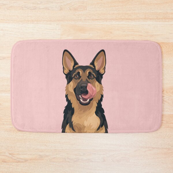 Item preview, Tongue Out Hungry German Shepherd Illustration designed and sold by BrownHorse90s.