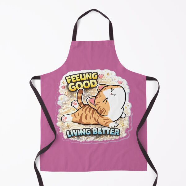 Item preview, Feeling Good Living Better Cute Cat – Positive Vibes Aesthetic Kawaii Kitten designed and sold by sumodesign.