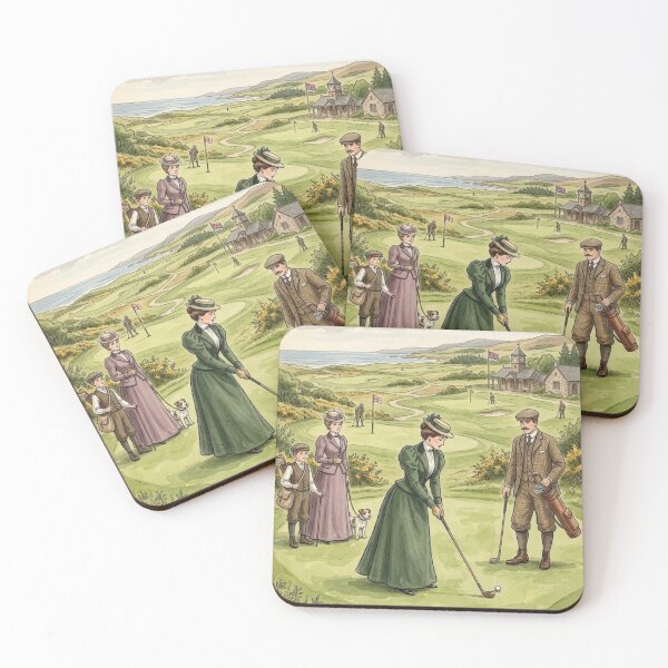 Item preview, Vintage Edwardian Female Golfer Classic Art designed and sold by MAGICKEY2024.