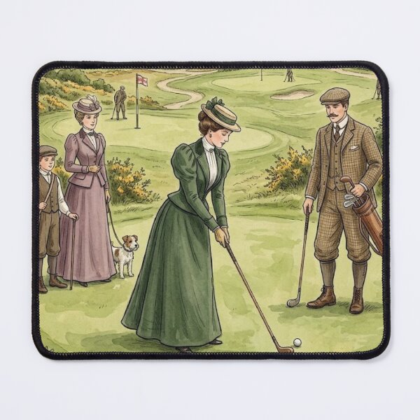 Item preview, Vintage Edwardian Female Golfer Classic Art designed and sold by MAGICKEY2024.