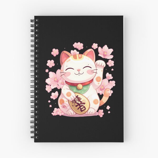 Item preview,  Cat Maneki-neko with cherry blossom designed and sold by uunaa.