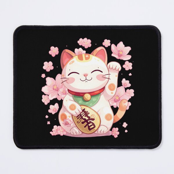 Item preview,  Cat Maneki-neko with cherry blossom designed and sold by uunaa.