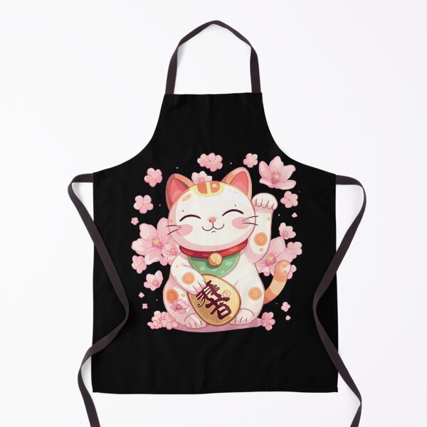 Item preview, Cat Maneki-neko with cherry blossom designed and sold by uunaa.