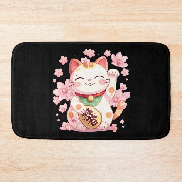 Item preview,  Cat Maneki-neko with cherry blossom designed and sold by uunaa.