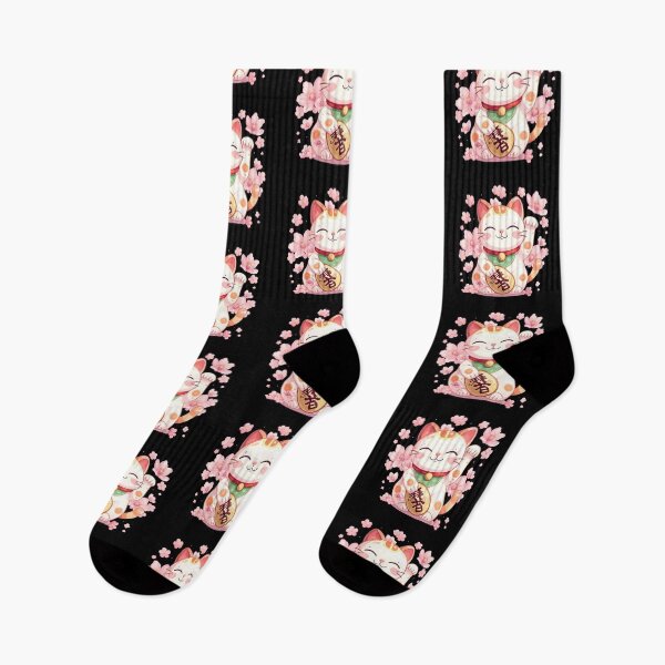 Item preview,  Cat Maneki-neko with cherry blossom designed and sold by uunaa.