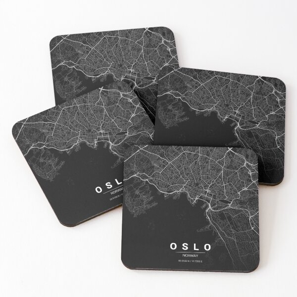 Item preview, Oslo Map Print | Minimalist Noir City Map | Oslo Wall Art Poster designed and sold by Lovely Maps.