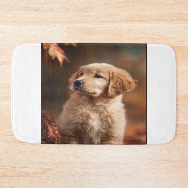 Item preview, Golden Retriever Puppy Autumn Leaves Dog Lover designed and sold by NicolasGlowArt.
