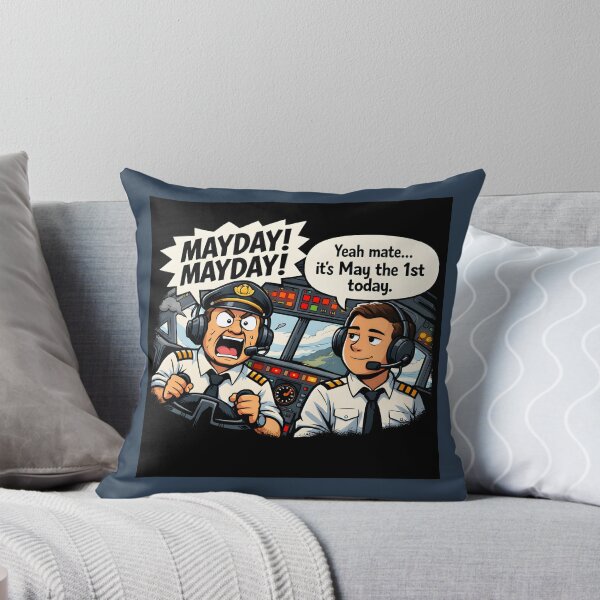 Item preview, Funny Mayday Pilot Joke May 1st Pun T-Shirt designed and sold by Hornace88studio .