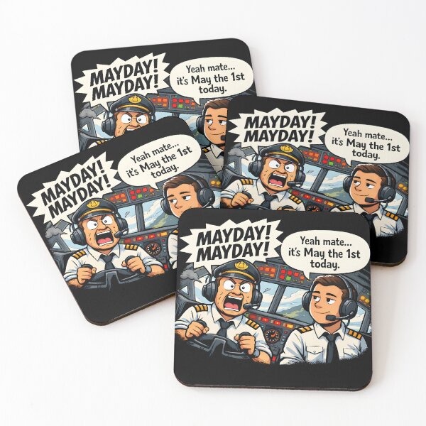 Item preview, Funny Mayday Pilot Joke May 1st Pun T-Shirt designed and sold by Hornace88studio .