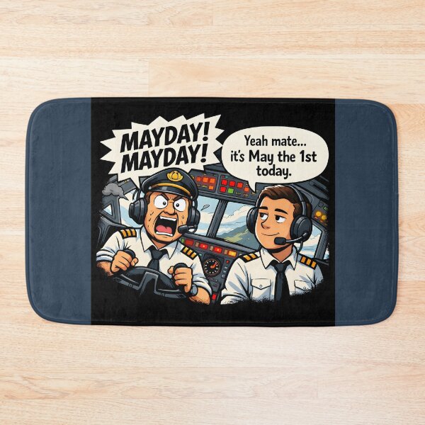 Item preview, Funny Mayday Pilot Joke May 1st Pun T-Shirt designed and sold by Hornace88studio.