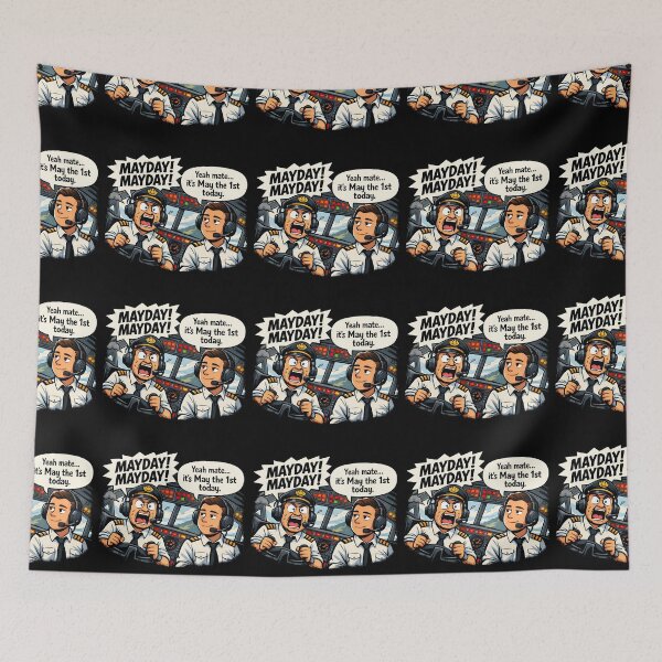 Item preview, Funny Mayday Pilot Joke May 1st Pun T-Shirt designed and sold by Hornace88studio.