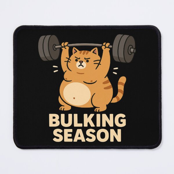 Item preview, Bulking Season Cat, Funny Chubby Gym Cat designed and sold by AYACHI90.