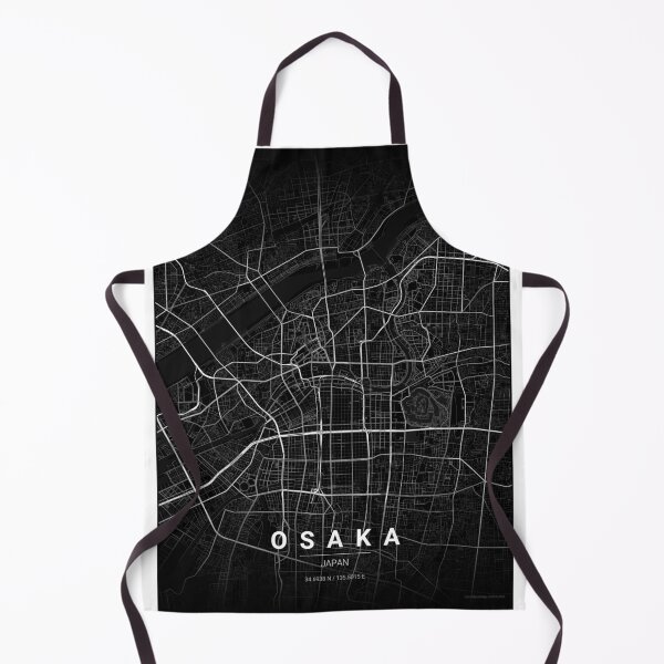 Item preview, Osaka Map Print | Minimalist Noir City Map | Osaka Wall Art Poster designed and sold by Lovely Maps.