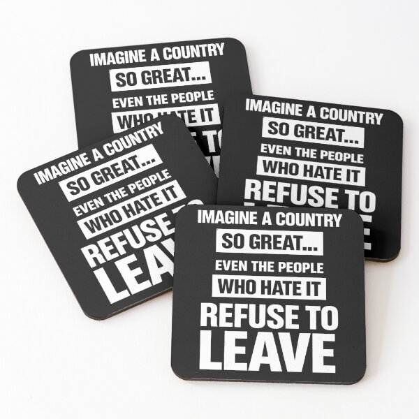 Item preview, Imagine a Country So Great Unisex TShirt, even the people who hate it refuse to leave tee, Patriotic Statement Shirt, Dads Gift, Fathers Day  designed and sold by THREE LITTLE BEANS.