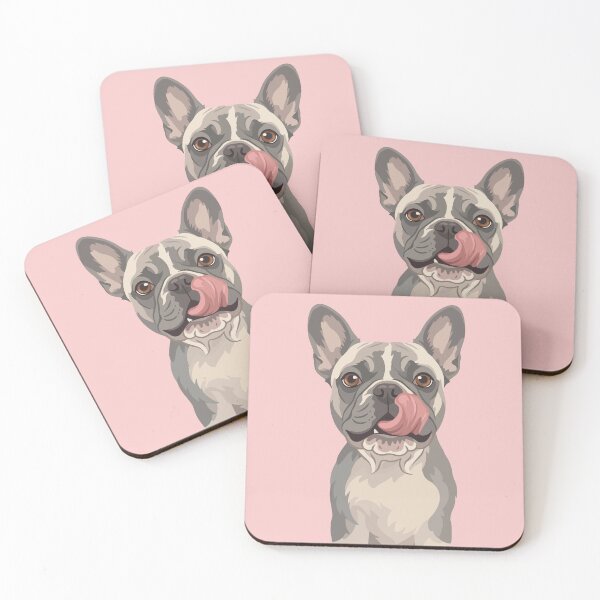Item preview, Funny French Bulldog Frenchie Licking Nose Art designed and sold by BrownHorse90s.