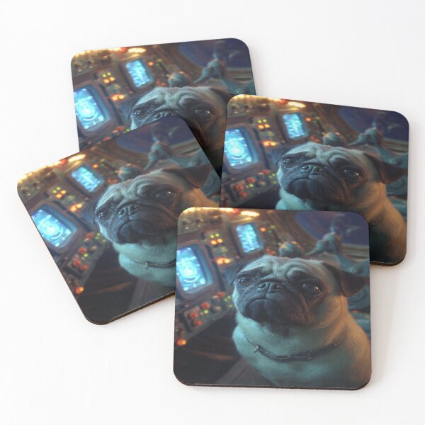 Item preview, Pug Dog Space Pilot Sci-Fi Commander designed and sold by NicolasGlowArt.