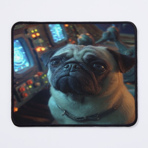 Item preview, Pug Dog Space Pilot Sci-Fi Commander designed and sold by NicolasGlowArt.