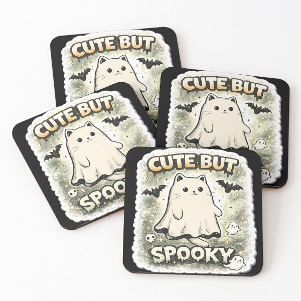 Item preview, Cute But Spooky Cat Ghost – Halloween Kawaii Cat Aesthetic Design designed and sold by sumodesign.
