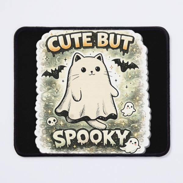 Item preview, Cute But Spooky Cat Ghost – Halloween Kawaii Cat Aesthetic Design designed and sold by sumodesign.