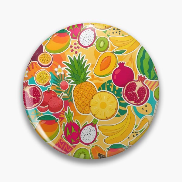 Item preview, Tropical Fruit Fusion | Vibrant Summer Sticker Pattern | Exotic Harvest Collage designed and sold by SergioMiklos.