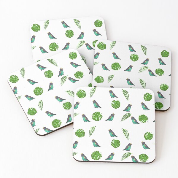 Item preview, Meyer’s parrots with leaves designed and sold by causebirbs.