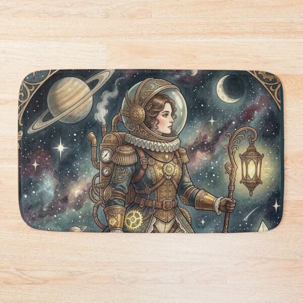 Item preview, Steampunk Astronaut Vintage Celestial Space Explorer designed and sold by MAGICKEY2024.