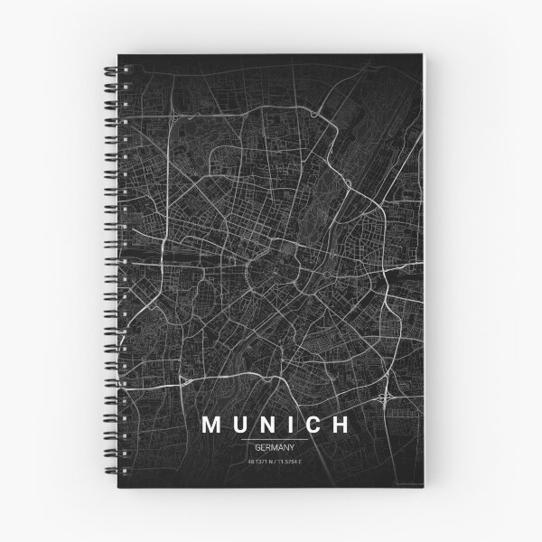 Item preview, Munich Map Print | Minimalist Noir City Map | Munich Wall Art Poster designed and sold by Lovely Maps.